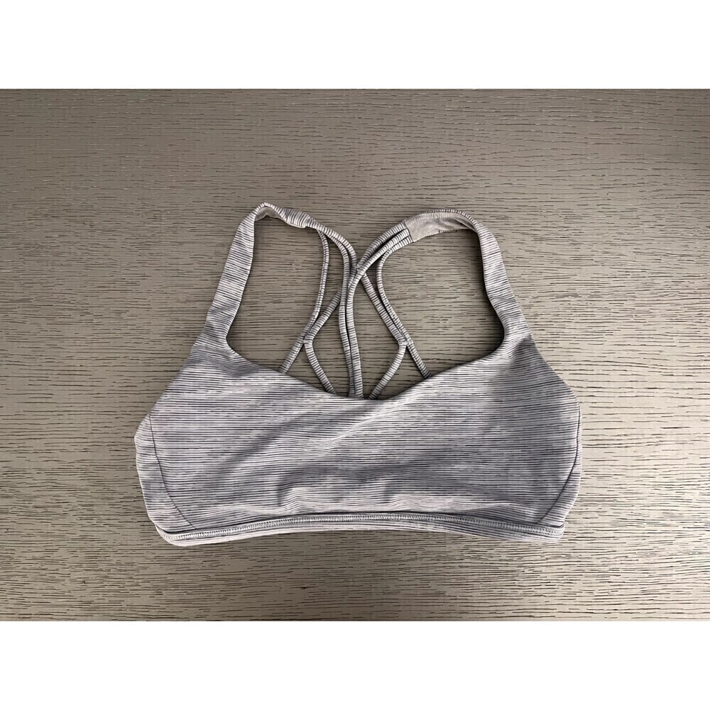 Lululemon Free To Be Zen Bra Space Dye Camo White Silver Spoon Sz 6
